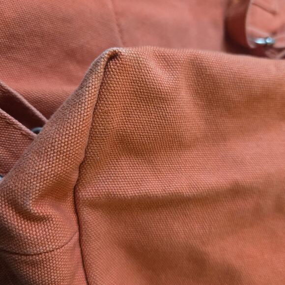 Baggu 100% Recycled Cotton Canvas Drawstring Backpack Orange Bag Casual Travel main image 7